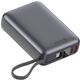 Swissten Power Bank 20000 mAh 45W με ενσωματωμένο καλώδιο USB-C