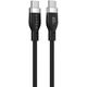 Καλώδιο Φόρτισης USB-C σε USB-C 60W από Σιλικόνη 1.5m, Μαύρο