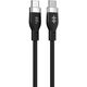 Καλώδιο Φόρτισης USB-C σε USB-C 60W από Σιλικόνη 1.5m, Μαύρο