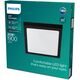 Επιφανειακός LED πίνακας PHILIPS MAGNEOS, 20W, 2700K, 1900lm, μαύρο, 28.5 x 28.5 x h2.8cm
