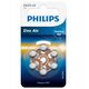 1x6 Philips Ψευδάργυρος-Αέρας PR41 / 312 Μπαταρία Ακουστικών