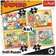 PUZZLE 4w1 Garfield αγαπά τα λαζάνια /Garfield 34673