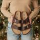 Birkenstock Arizona FL WB Habana 452761 Καφέ 45