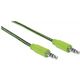 Kabel Manhattan Jack 3.5mm - Jack 3.5mm 1m czarny zielony (394130)