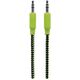 Kabel Manhattan Jack 3.5mm - Jack 3.5mm 1m czarny zielony (394130)