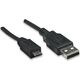 Kabel USB Manhattan USB-A - microUSB 3 m Czarny (325684)