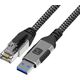 Techly Kabel sieciowy USB-A na Gigabit Ethernet RJ45 3m