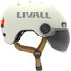 Livall Kask L23 biały 54-58cm z szybką ochronną LED/SOS