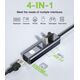 Adapter Techly Karta Sieciowa USB-C 3.1 na RJ45 Gigabit z Hubem 3x USB 3.0