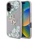 Etui Guess Grained Roses Big 4G logo do  iPhone 16 fioletowy