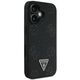 Etui Guess Grained Hot Stamp Peony       Triangle Logo MagSafe do iPhone 16 czarny