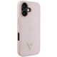 Etui Guess Grained Hot Stamp Peony       Triangle Logo MagSafe do iPhone 16 różowy