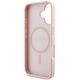 Etui Guess Grained Hot Stamp Peony       Triangle Logo MagSafe do iPhone 16 różowy