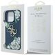 Etui Guess Grained Roses Big 4G logo do  iPhone 16 Pro Max niebieski