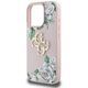 Etui Guess Grained Roses Big 4G logo do  iPhone 16 Pro różowy