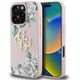 Etui Guess Grained Roses Big 4G logo do  iPhone 16 Pro różowy
