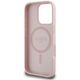 Etui Guess Grained Hot Stamp Peony       Triangle Logo MagSafe do iPhone 16 Pro różowy