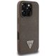Etui Guess Grained Hot Stamp Peony       Triangle Logo MagSafe do iPhone 16 Pro brązowy
