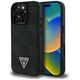 Etui Guess Grained Hot Stamp Peony       Triangle Logo MagSafe do iPhone 16 Pro czarny