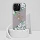 Etui Guess Grained Roses Big 4G logo do  iPhone 16 Pro fioletowy
