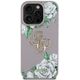 Etui Guess Grained Roses Big 4G logo do  iPhone 16 Pro fioletowy
