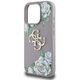 Etui Guess Grained Roses Big 4G logo do  iPhone 16 Pro fioletowy