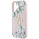 Etui Guess Grained Roses Big 4G logo do  iPhone 16 różowy