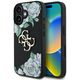 Etui Guess Grained Roses Big 4G logo do  iPhone 16 czarny