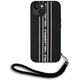 Etui Karl Lagerfeld Saffiano Athleisure  Stripes Cord do iPhone 15 czarno-różowy