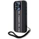 Etui Karl Lagerfeld Saffiano Athleisure  Stripes Cord do iPhone 15 Pro czarno-różowy