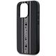 Etui Karl Lagerfeld Saffiano Athleisure  Stripes Cord do iPhone 15 Pro czarno-różowy