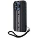 Etui Karl Lagerfeld Saffiano Athleisure  Stripes Cord do iPhone 15 Pro czarno-różowy