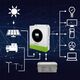Hybrydowy Inwerter solarny Off-Grid 3500W | 100A | 24V | MPPT |  BMS | opcja Wi-Fi | Sinus | Power Factor 1.0