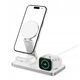 Ładowarka bezprzewodowa 3w1 Tech-Protect QI15W-A47 3in1 Magnetic MagSafe Wireless Charger White