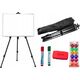 LeanToys Zestaw Tablica Magnetyczna 90x60cm na Stojaku Magnesy Pisaki Gąbka LEAN Toys