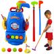 Zestaw Do Gry W Golfa Wózek 3 Kije 2 Chorągiewki 4 Piłeczki LEAN Toys