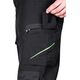 Spodnie robocze Mix&Match, 4 way stretch, czarno-zielone, rozmiar L
