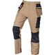 Spodnie robocze Mix&Match, 4 way stretch, z kaburami, Cordura, beżowo-czarne, rozmiar XL