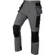 Spodnie robocze Mix&Match, 4 way stretch, z kaburami, Cordura, szaro-czarne, rozmiar M