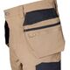 Spodnie robocze Mix&Match, 4 way stretch, z kaburami, Cordura, beżowo-czarne, rozmiar XXL