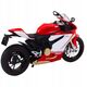 Motocykl Sportowy Metalowy Czerwono Biały Światła Dźwięki 1:12