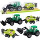 Zestaw Traktor Z Ładowaczem i Prasą Rolniczą Zielony