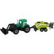 Zestaw Traktor Z Ładowaczem i Prasą Rolniczą Zielony
