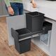 Kosz na pranie Hailo HAILO Built-in waste bin EcoLine Design L / 2x14L / black 030310100