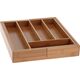 Excellent Houseware Organizer na sztućce rozsuwany bambusowy