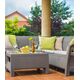 Allibert Zestaw mebli Corfu Relax set Narożna kanapa+stolik Cappuccino Piaskowy