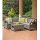 Allibert Zestaw mebli Corfu Relax set Narożna kanapa+stolik Cappuccino Piaskowy
