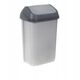 Waste bin with swivel lid 10L Swantje 25 5x19x38cm air silver color 4001515306959