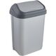 Waste bin with swivel lid 10L Swantje 25 5x19x38cm air silver color 4001515306959