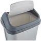 Waste bin with swivel lid 10L Swantje 25 5x19x38cm air silver color 4001515306959